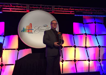 Bob Pabst accepts the ACI Award for Excellence